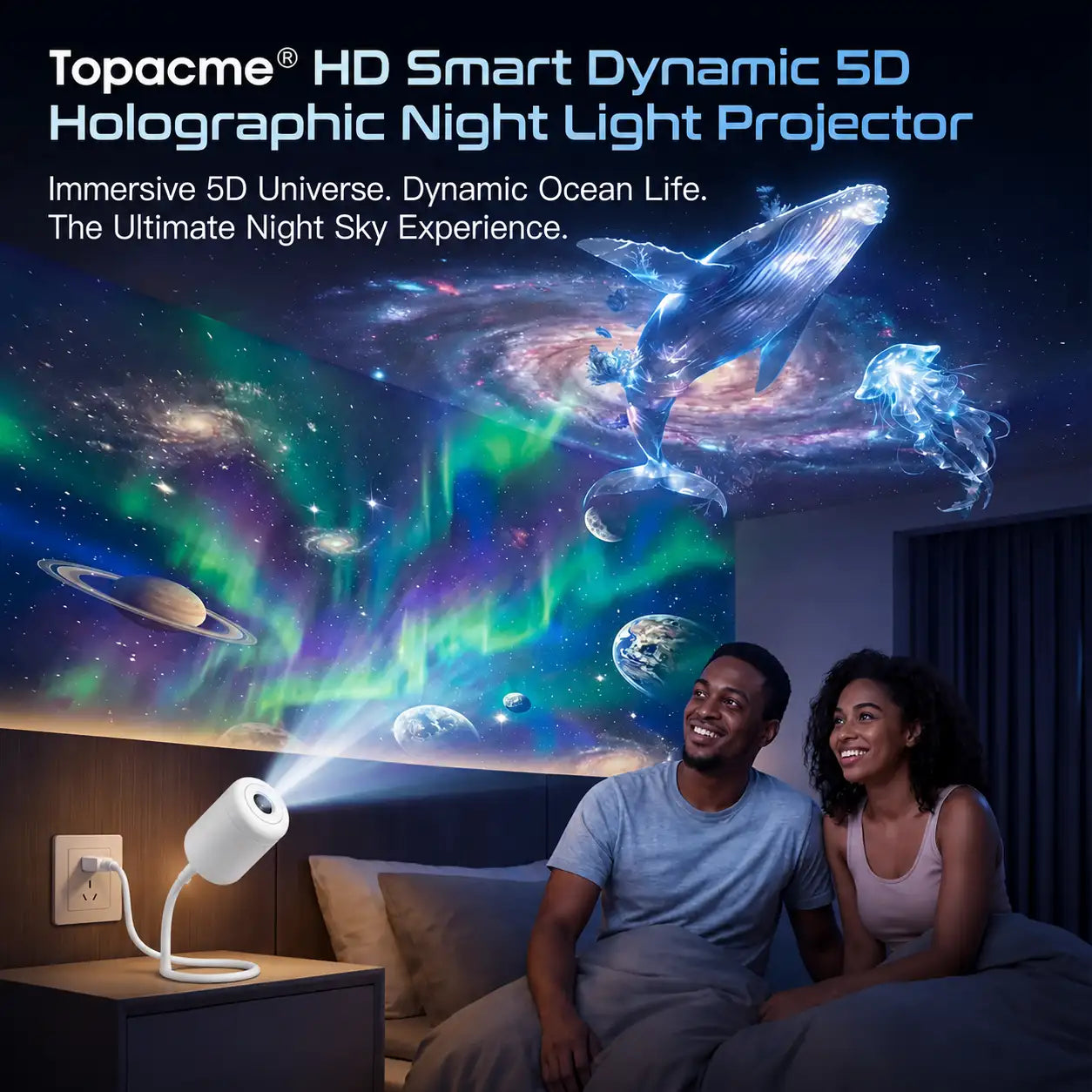 AuroraGlow™ Night Light Projector